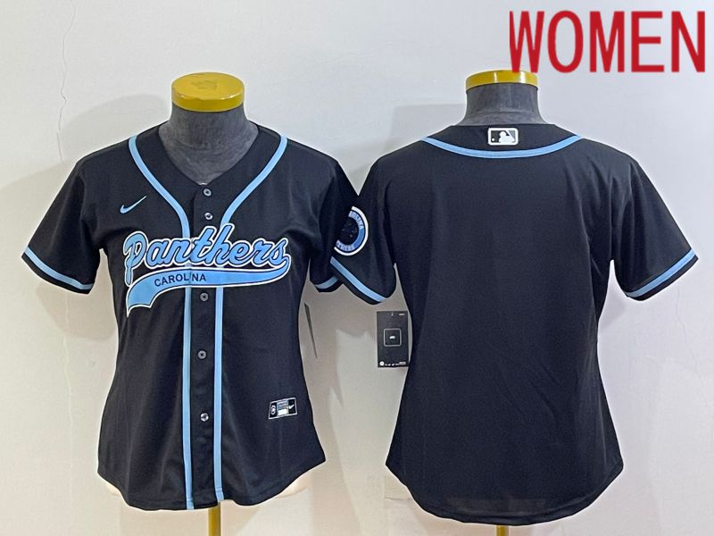 Women Carolina Panthers Blank Black 2022 Nike Co branded NFL Jersey->oakland raiders->NFL Jersey